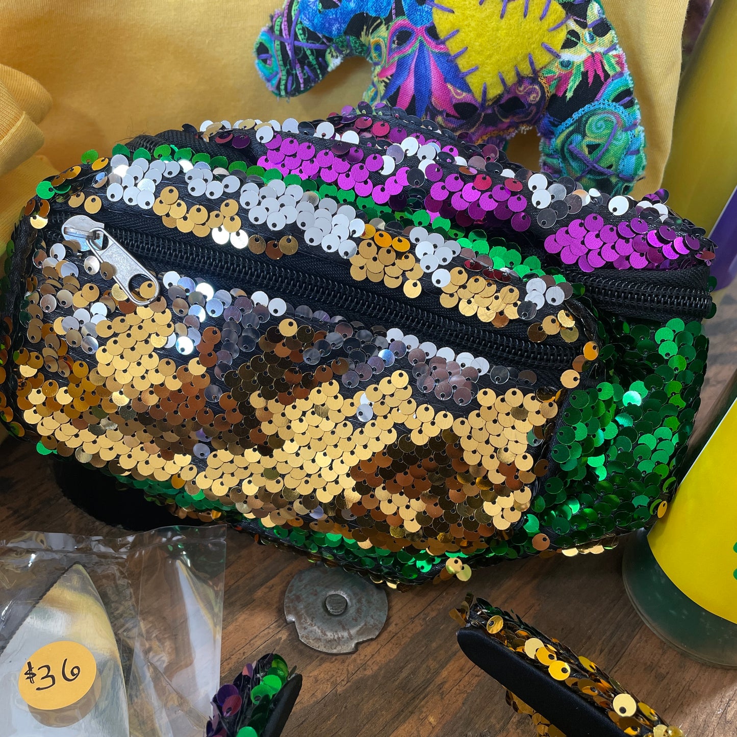 Mardi Gras Sequin Fanny Pack