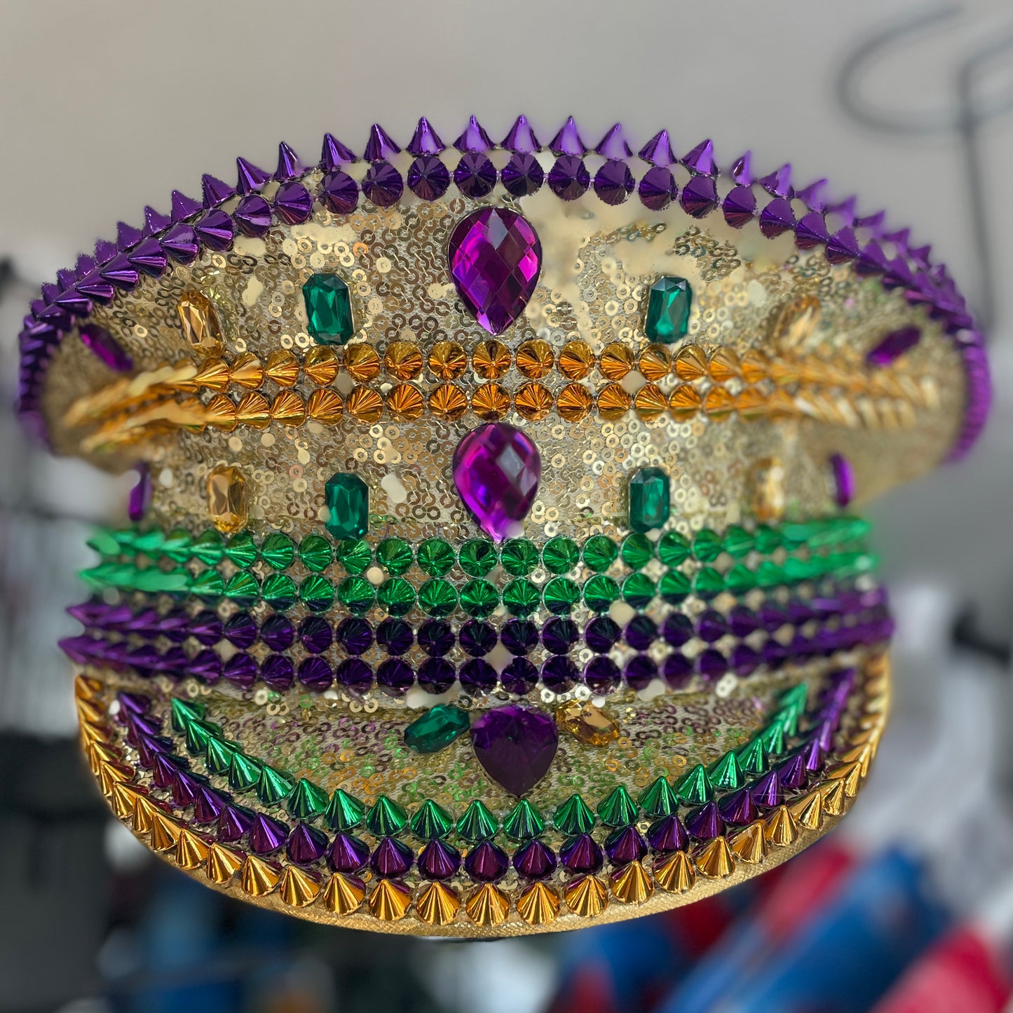 Mardi Gras Sequin Hats