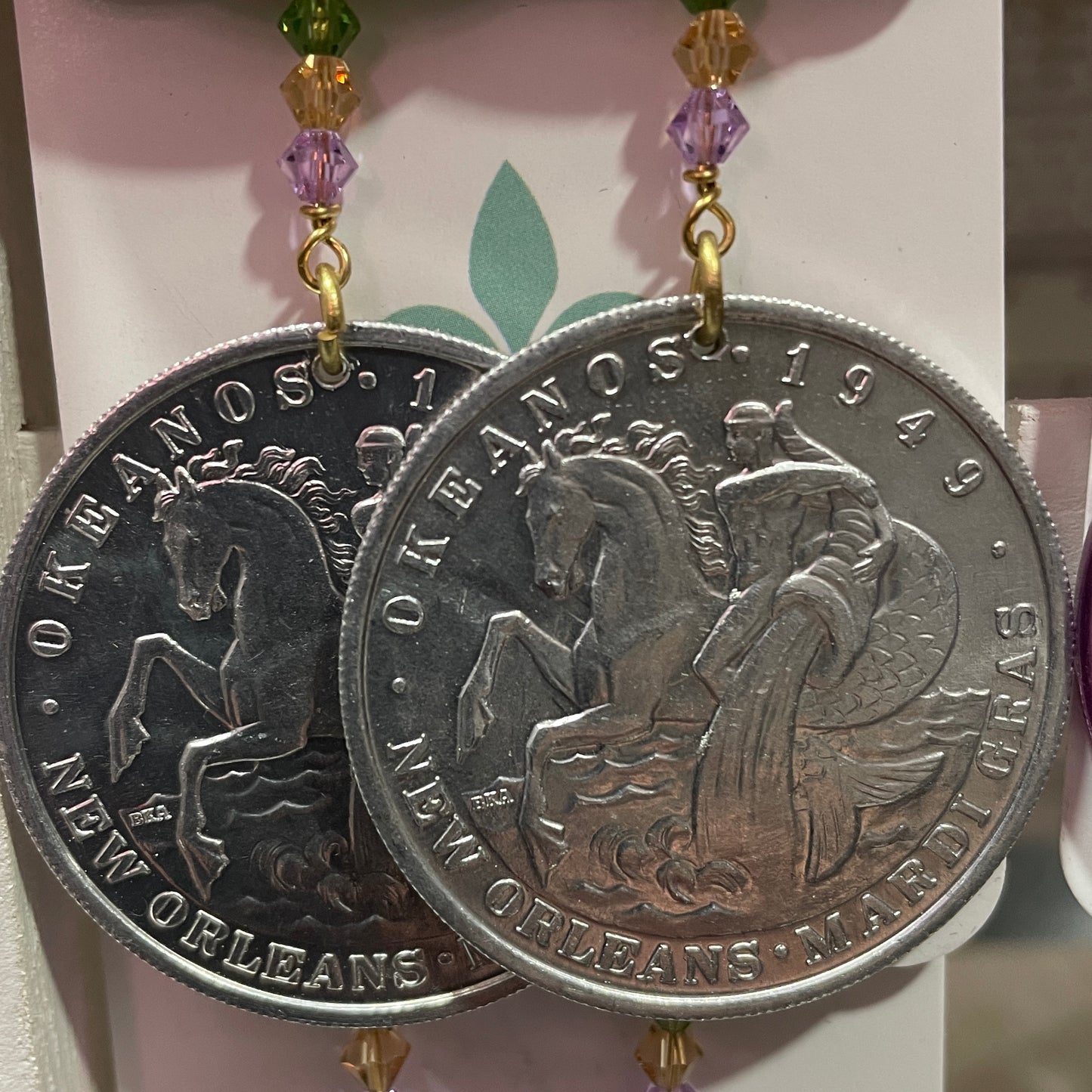 D0003 Doubloon Earrings-Silver