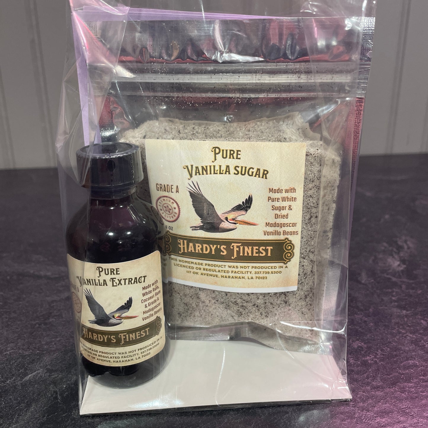 Hardy’s Pure Vanilla 2oz Extract & 4oz Sugar Combo Pack