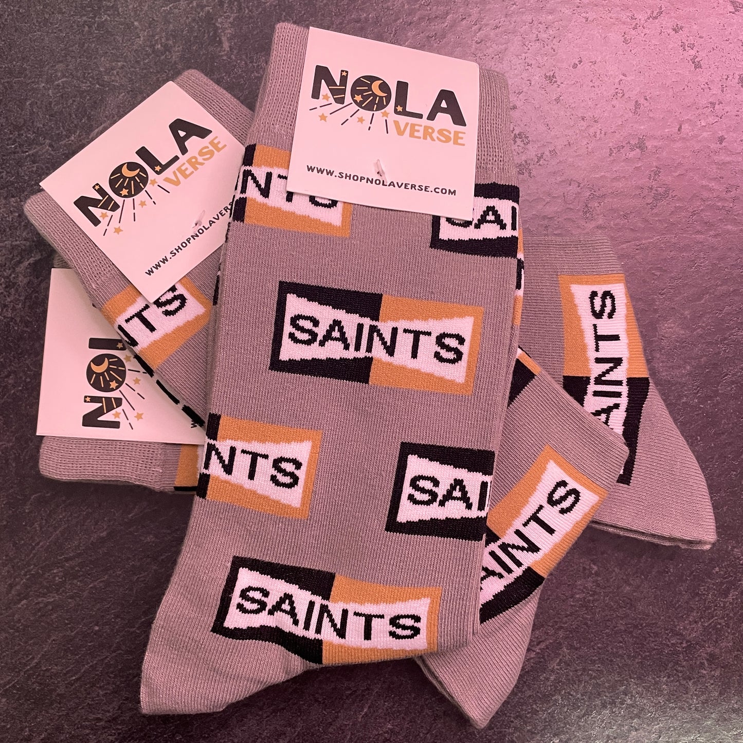 Saints Two Tone Socks