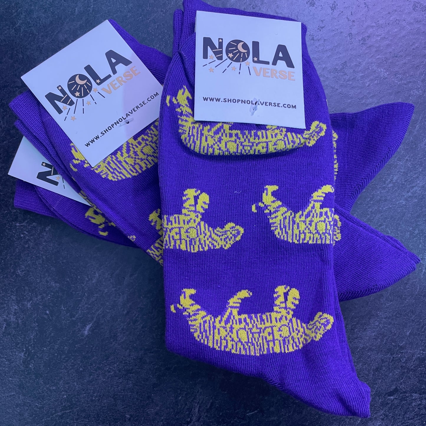 LSU Geaux Tiger Socks