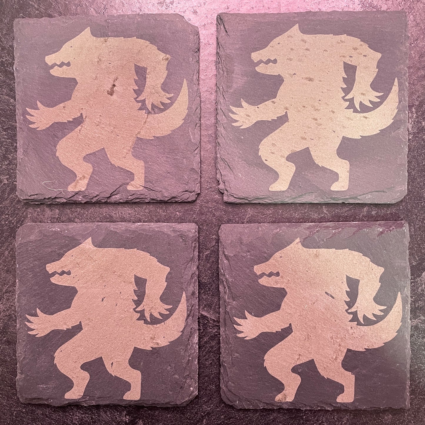 Rougarou Slate Coaster Set