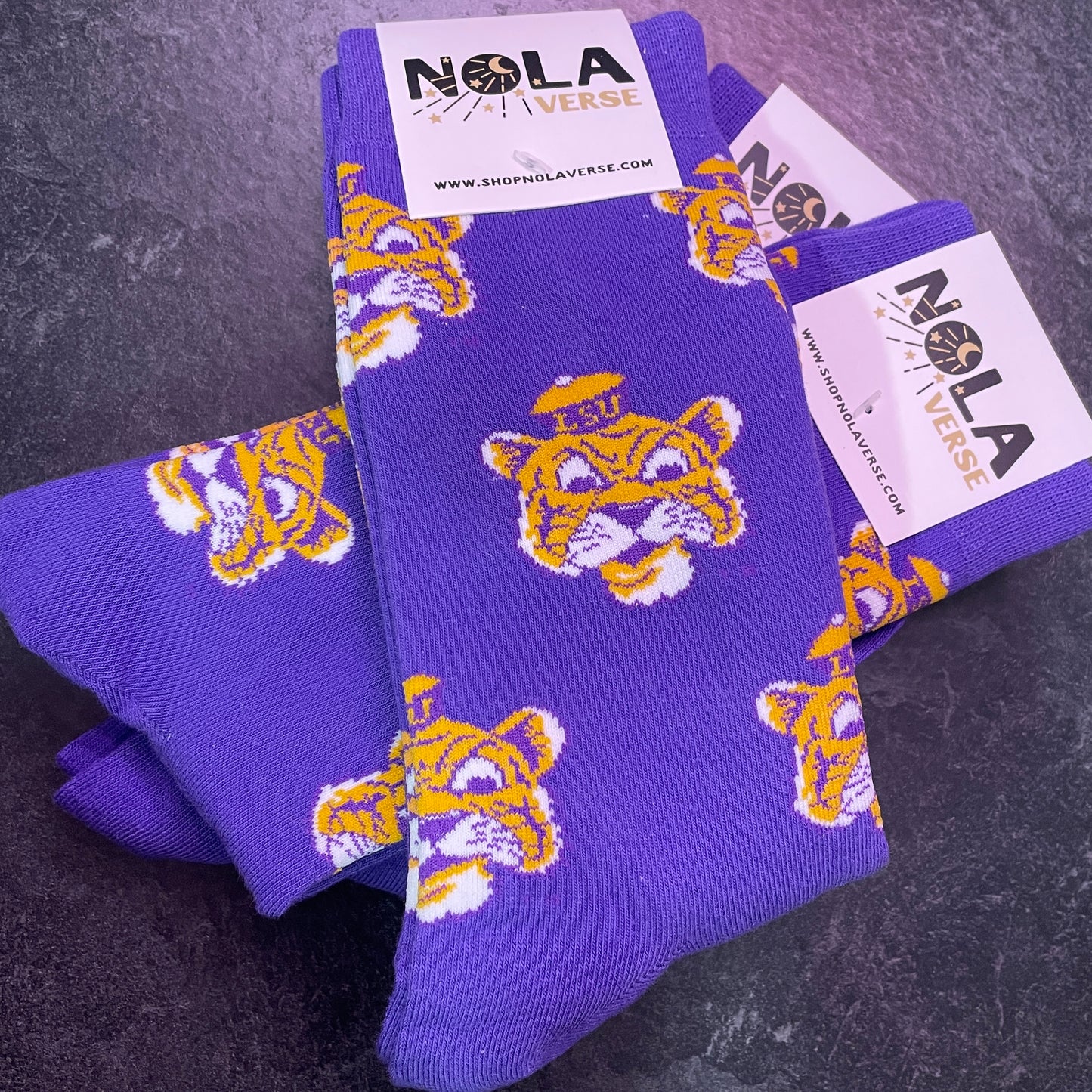 LSU Sailor Mike Socks