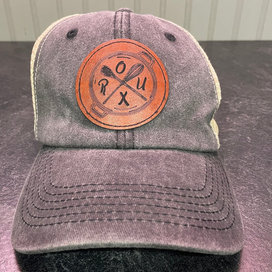 Roux Leather Patch Cap