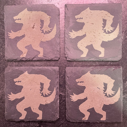 Rougarou Slate Coaster Set