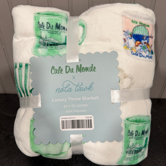 Cafe du Monde Luxury Throw Blanket